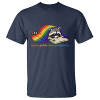 More Pride Less Prejudice T Shirt LGBT Raccoon Book Lover