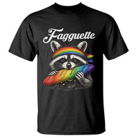 Faguette LGBTQ T Shirt Funny Pride Raccoon Rainbow