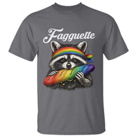 Faguette LGBTQ T Shirt Funny Pride Raccoon Rainbow