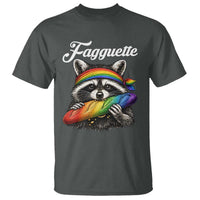 Faguette LGBTQ T Shirt Funny Pride Raccoon Rainbow