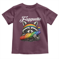 Faguette LGBTQ Toddler T Shirt Funny Pride Raccoon Rainbow