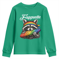 Faguette LGBTQ Youth Sweatshirt Funny Pride Raccoon Rainbow
