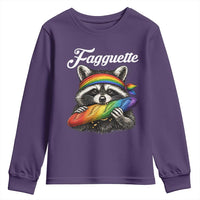 Faguette LGBTQ Youth Sweatshirt Funny Pride Raccoon Rainbow