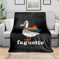 Faguette LGBTQ Throw Blanket Funny Pride Goose Rainbow