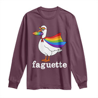 Faguette LGBTQ Long Sleeve Shirt Funny Pride Goose Rainbow
