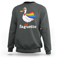 Faguette LGBTQ Sweatshirt Funny Pride Goose Rainbow
