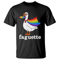 Faguette LGBTQ T Shirt Funny Pride Goose Rainbow