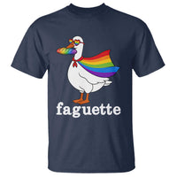 Faguette LGBTQ T Shirt Funny Pride Goose Rainbow