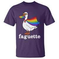 Faguette LGBTQ T Shirt Funny Pride Goose Rainbow