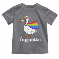 Faguette LGBTQ Toddler T Shirt Funny Pride Goose Rainbow