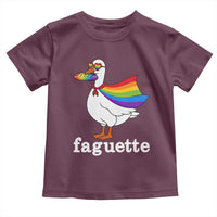 Faguette LGBTQ Toddler T Shirt Funny Pride Goose Rainbow