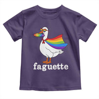 Faguette LGBTQ Toddler T Shirt Funny Pride Goose Rainbow