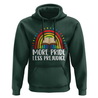 More Pride Less Prejudice Hoodie LGBTQ Pride Month Book Lover