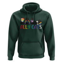 Rainbow Pride Ally Cats Hoodie LGBTQ Inclusion Cat Lover Gift