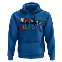Rainbow Pride Ally Cats Hoodie LGBTQ Inclusion Cat Lover Gift