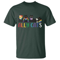Rainbow Pride Ally Cats T Shirt LGBTQ Inclusion Cat Lover Gift