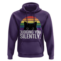 Rainbow Black Cat LGBT Pride Hoodie Judging You Silently