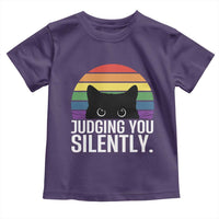 Rainbow Black Cat LGBT Pride Toddler T Shirt Judging You Silently