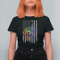 Tree of Life Rainbow LGBTQ Pride T Shirt For Women American Flag Gift