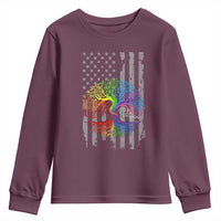 Tree of Life Rainbow LGBTQ Pride Youth Sweatshirt American Flag Gift