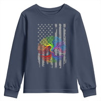 Tree of Life Rainbow LGBTQ Pride Youth Sweatshirt American Flag Gift