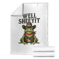 Pride Frog LGBT Rainbow Throw Blanket Well Sheeyit Country Western