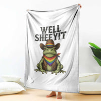 Pride Frog LGBT Rainbow Throw Blanket Well Sheeyit Country Western
