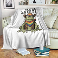 Pride Frog LGBT Rainbow Throw Blanket Well Sheeyit Country Western