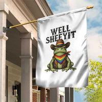 Pride Frog LGBT Rainbow Garden Flag Well Sheeyit Country Western