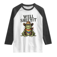 Pride Frog LGBT Rainbow Raglan Shirt Well Sheeyit Country Western