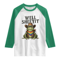 Pride Frog LGBT Rainbow Raglan Shirt Well Sheeyit Country Western