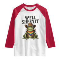 Pride Frog LGBT Rainbow Raglan Shirt Well Sheeyit Country Western