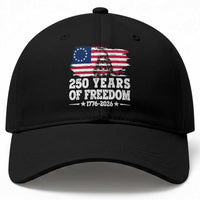 250 Years Of Freedom Baseball Cap Gadsden Flag American Patriot US