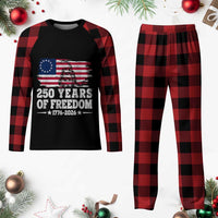 250 Years Of Freedom Plaid Pajama Set Gadsden Flag American Patriot US