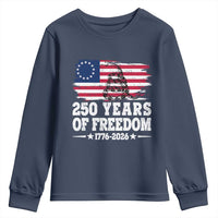 250 Years Of Freedom Youth Sweatshirt Gadsden Flag American Patriot US