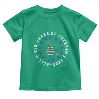 250 Years Of Freedom Toddler T Shirt Gadsden Betty Ross Flag Ring of Stars American Patriot US