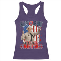 Happy 4th Of July To All You Sumbitches Racerback Tank Top Funny USA 250th Anniversary Independence Day