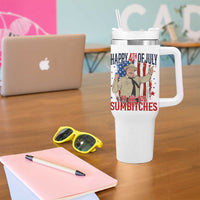 Happy 4th Of July To All You Sumbitches Tumbler With Handle Funny USA 250th Anniversary Independence Day