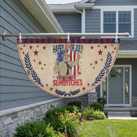 Happy 4th Of July To All You Sumbitches Patriotic Fan Flag Funny USA 250th Anniversary Independence Day