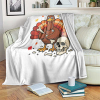 Funny Thanksgiving Nurse Turkey Throw Blanket Fall RN - Wonder Print Shop