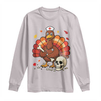 Funny Thanksgiving Nurse Turkey Long Sleeve Shirt Fall RN - Wonder Print Shop