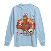 Funny Thanksgiving Nurse Turkey Long Sleeve Shirt Fall RN - Wonder Print Shop