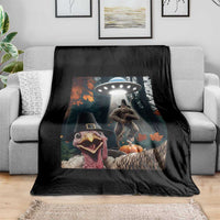 Thanksgiving Funny Bigfoot Turkey Selfie Throw Blanket - Wonder Print Shop
