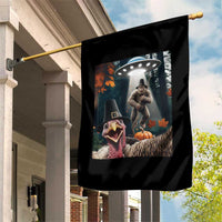 Thanksgiving Funny Bigfoot Turkey Selfie Garden Flag - Wonder Print Shop