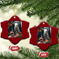 Thanksgiving Funny Bigfoot Turkey Selfie Ceramic Ornament - Wonder Print Shop