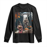 Thanksgiving Funny Bigfoot Turkey Selfie Long Sleeve Shirt - Wonder Print Shop