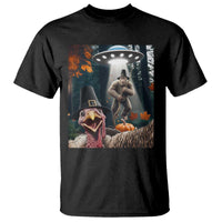 Thanksgiving Funny Bigfoot Turkey Selfie T Shirt - Wonder Print Shop
