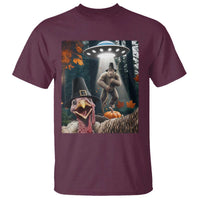Thanksgiving Funny Bigfoot Turkey Selfie T Shirt - Wonder Print Shop