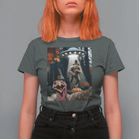 Thanksgiving Funny Bigfoot Turkey Selfie T Shirt For Women - Wonder Print Shop