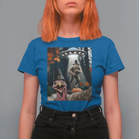Thanksgiving Funny Bigfoot Turkey Selfie T Shirt For Women - Wonder Print Shop